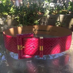 Vintage Snakeskin Leather Belt